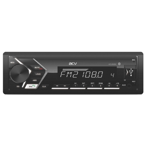 

Автомагнитола ACV AVS-814BW, 1 DIN, 4x50 Вт, USB, черный, AVS-814BW