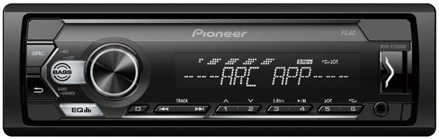 

Автомагнитола Pioneer MVH-S120UBW, 1 DIN, 4x50 Вт, USB, черный, MVH-S120UBW