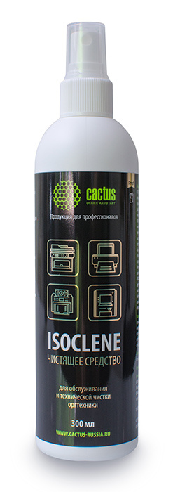 

Спирт изопропиловый Cactus ISOCLENE для оргтехники, с распылителем, 300мл (CS-ISOCLENE300), ISOCLENE