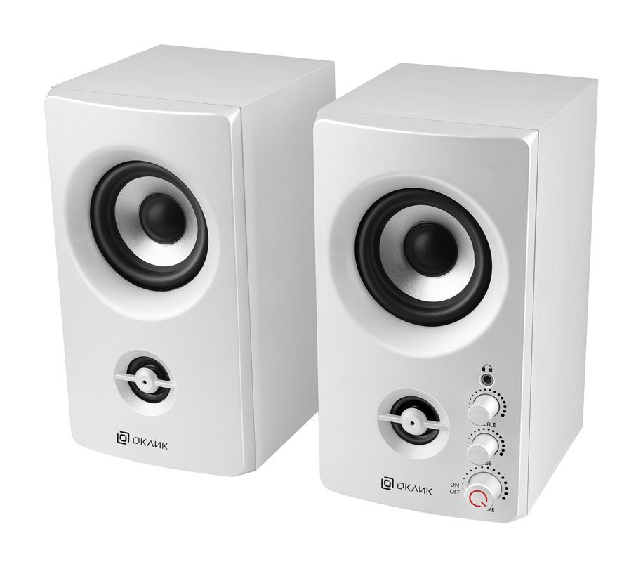 

Акустика 2.0 Oklick OK-164, 30 Вт, белый, OK-164