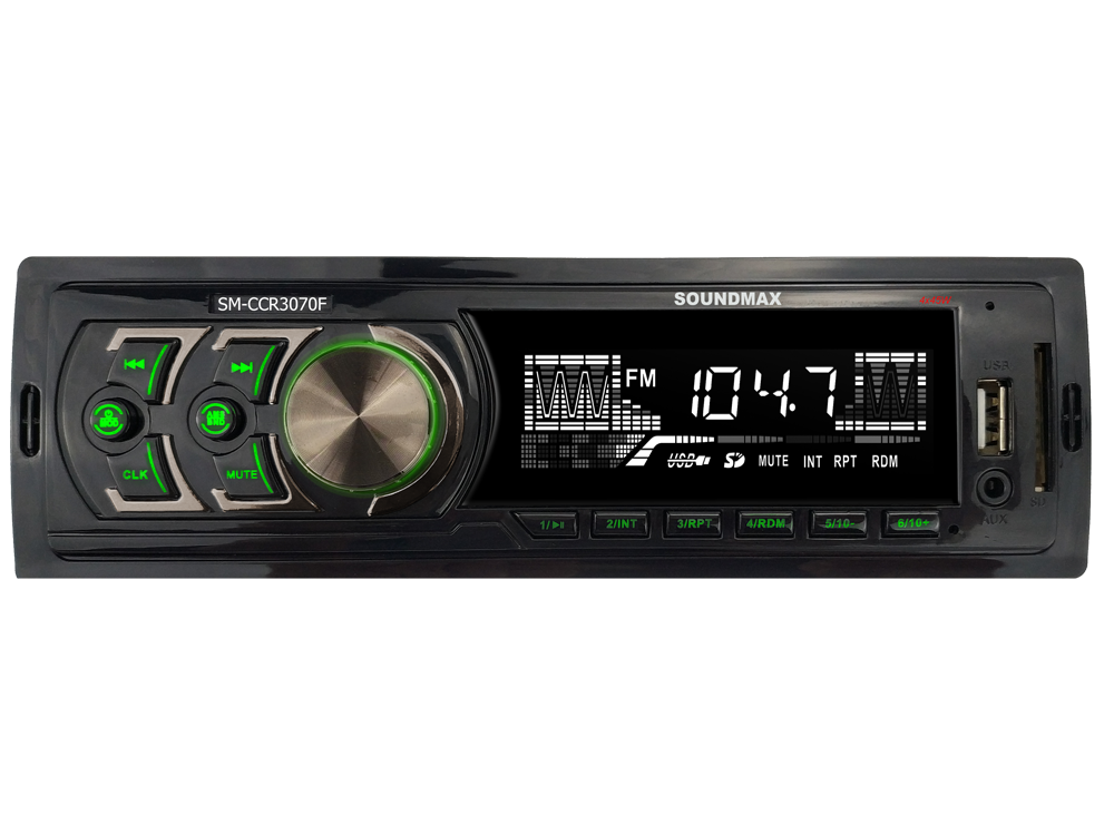 Автомагнитола SoundMAX SM-CCR3070F, 1 DIN, 4x45 Вт, черный
