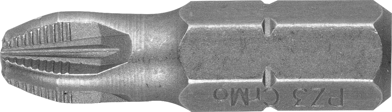 

Бита односторонняя ЗУБР Мастер PZ3, 25мм, 1/4 (тип С), 2шт. (26003-3-25-2), 26003-3-25-2