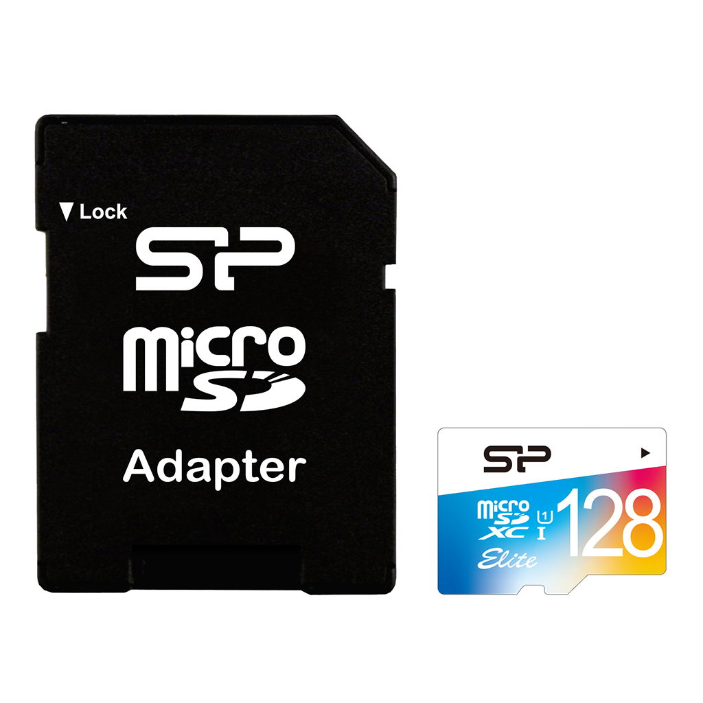 

Карта памяти 128Gb microSDXC Silicon Power Elite Class 10 UHS-I U1 + адаптер, SP128GBSTXBU1V21SP