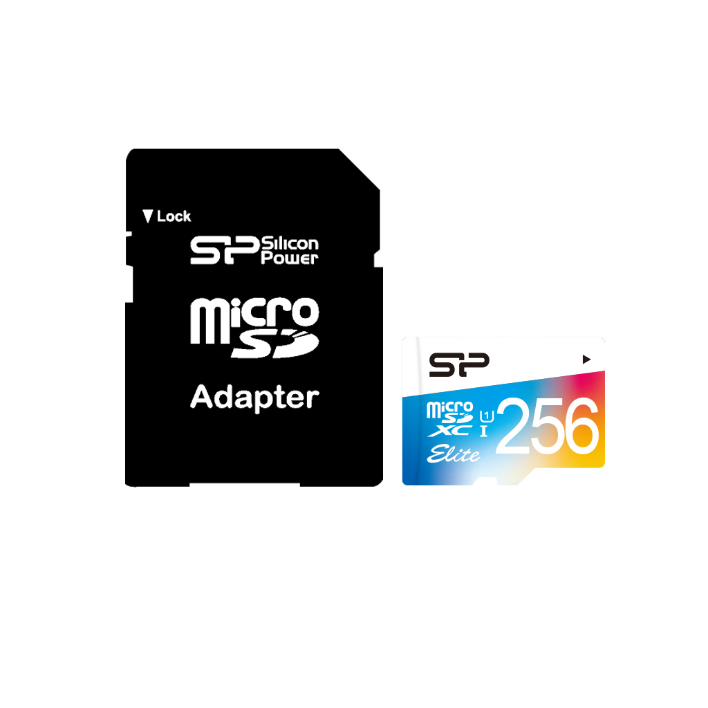 Карта памяти 256Gb microSDXC Silicon Power Elite Class 10 UHS-I U1 + адаптер (SP256GBSTXBU1V21SP)