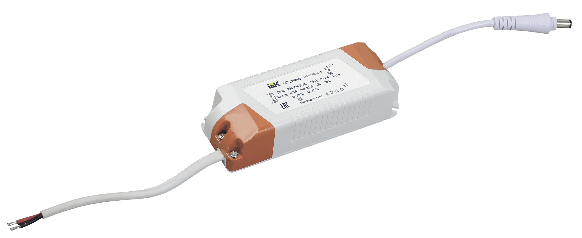 LED-драйвер Iek MG-40-600-01 E, 36W для ДВО 6565 eco S/6566 eco S (LDVO0-36-0-E-K01)