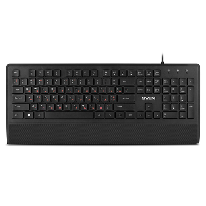 

Клавиатура проводная Sven KB-E5500, мембранная, USB, черный, KB-E5500