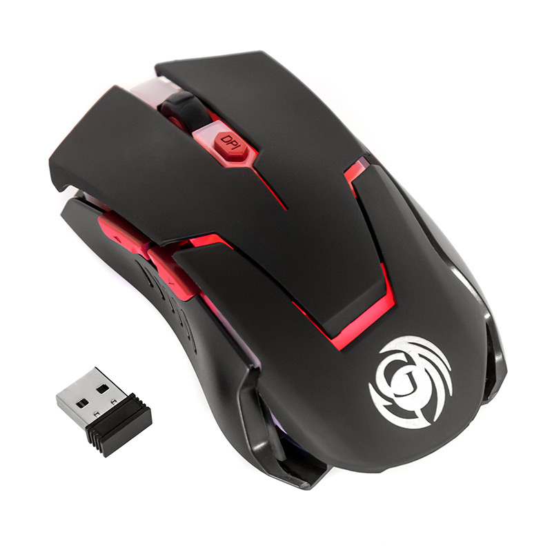 

Мышь беспроводная Dialog MRGK-12U, 1600dpi, оптическая светодиодная, USB, черный/красный, MRGK-12U