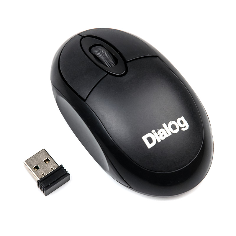 

Мышь беспроводная Dialog MROC-10U, 1200dpi, оптическая светодиодная, USB, черный, MROC-10U