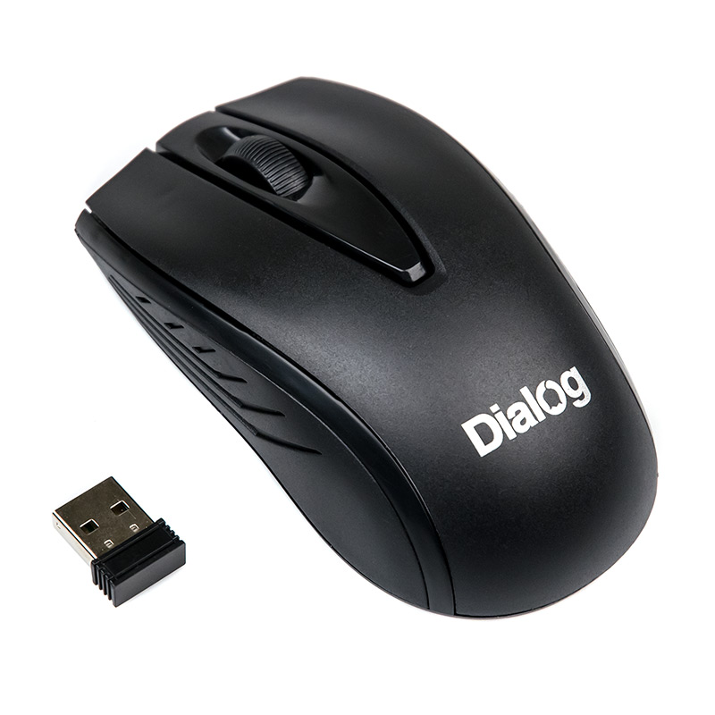 Мышь беспроводная Dialog MROC-17U, 1200dpi, оптическая светодиодная, USB, черный
