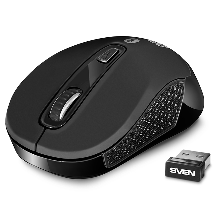 

Мышь беспроводная Sven RX-575SW, 1600dpi, оптическая светодиодная, Bluetooth/USB, черный, RX-575SW