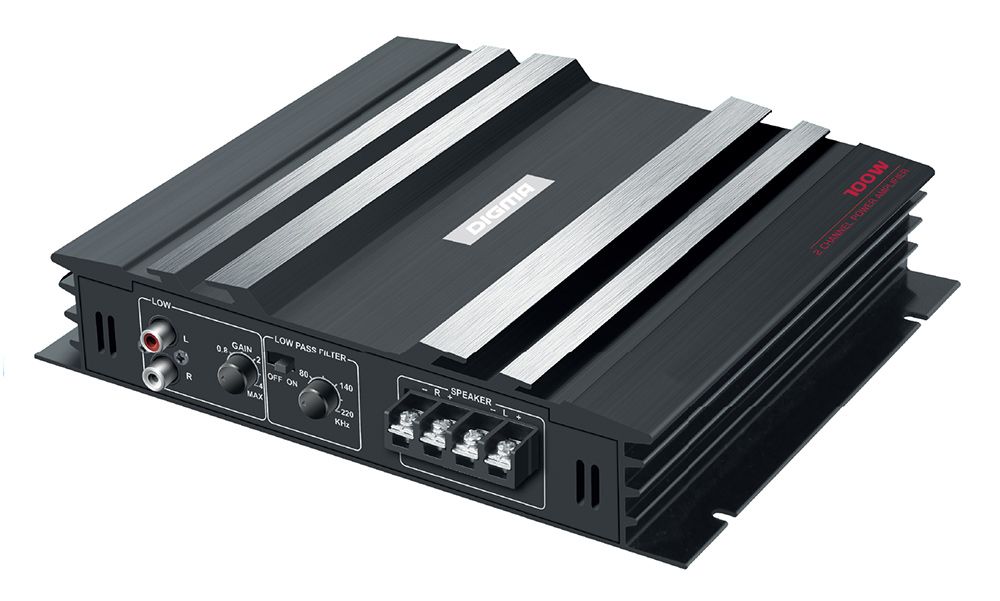 Автомобильный усилитель Digma DCP-200, класс-D, каналов: 2
