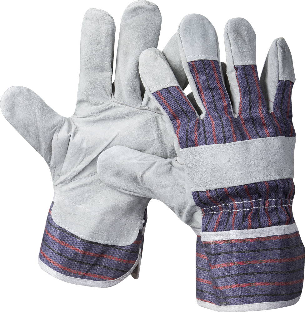 Перчатки рабочие хлопчатобумажные с покрытием из спилковой кожи, повышенной прочности, XL, серый, STAYER MASTER (1130-XL)