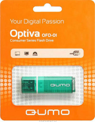 Флешка 16Gb USB 2.0 QUMO Optiva Optiva OFD-01, зеленый (QM16GUD-OP1)