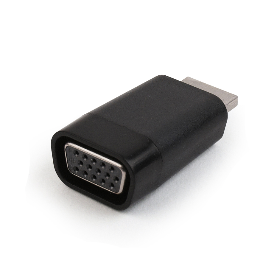 

Переходник (адаптер) HDMI(19M)-VGA(15F), черный Cablexpert (A-HDMI-VGA-001)