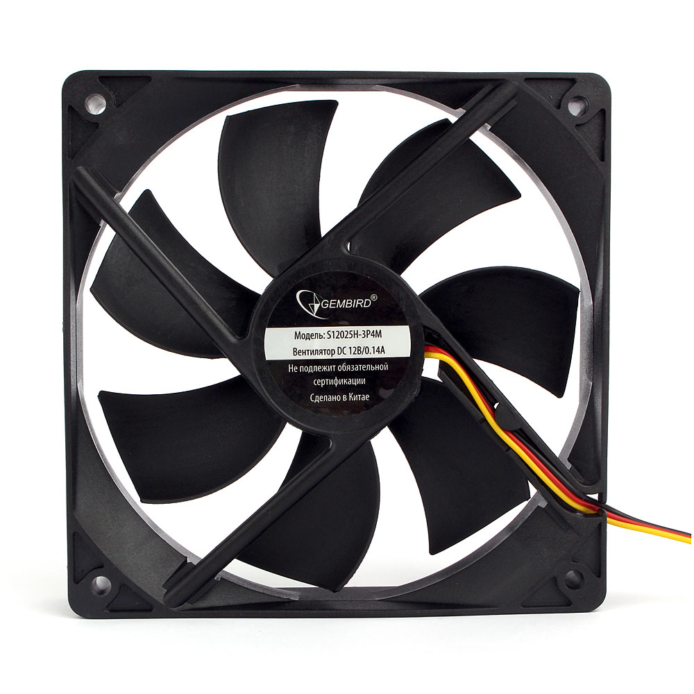 

Вентилятор Gembird, 120 мм, 2000rpm, 3-pin, 1шт (S12025H-3P4M)