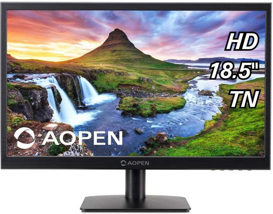 

Монитор 18.5" AOpen 19CX1Qb TN, 1360x768 (16:9), 200кд/м2, 5мс, VGA, черный (UM.XC1EE.001), 19CX1Qb