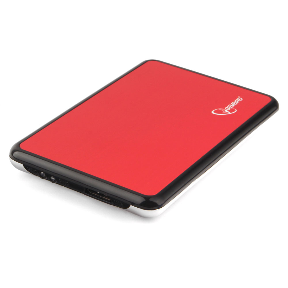 

Внешний бокс Gembird, 1x2.5" USB 3.0 нержавеющая сталь / пластик, красный (EE2-U3S-61)