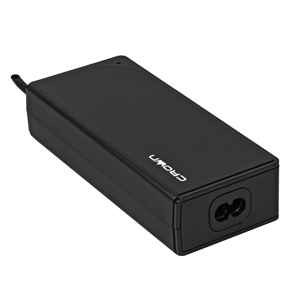 Адаптер питания ноутбука сетевой Crown CMLC-6009 универсальный, 90W, 12-20, коннектор 19 сменных разъемов, USB QC 3.0, черный (CM000002071)
