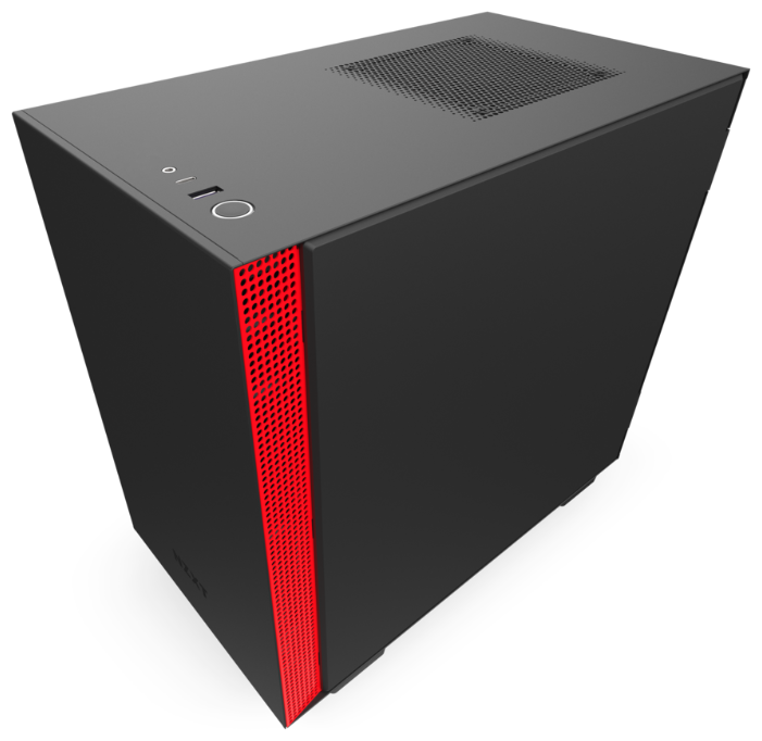 

Корпус NZXT H210i, mini-ITX, Mini-Tower, USB 3.1, USB Type-C, черный/красный, Без БП (CA-H210I-BR), H210i