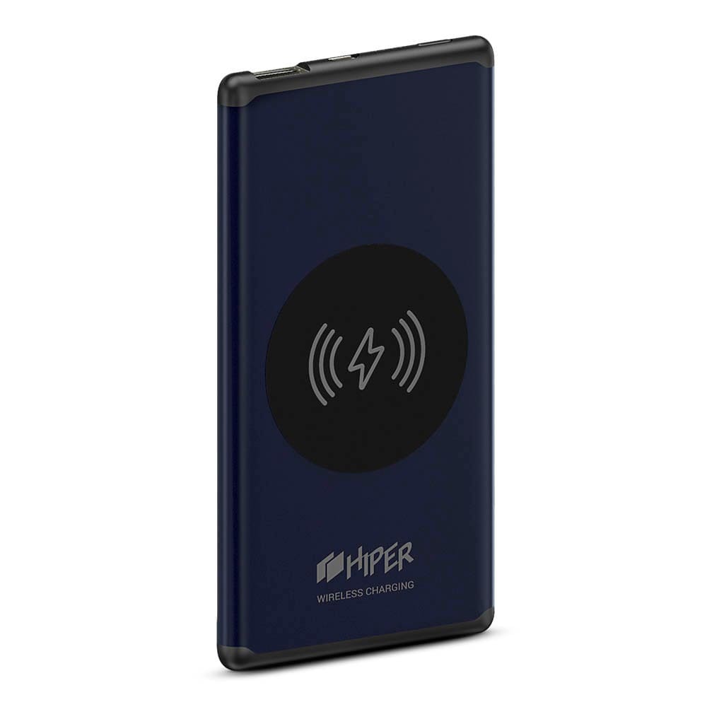 

Портативный аккумулятор (Powerbank) HIPER NANO V, 5000mAh, 1xUSB, 2.1A, QI, темно-синий, NANO V