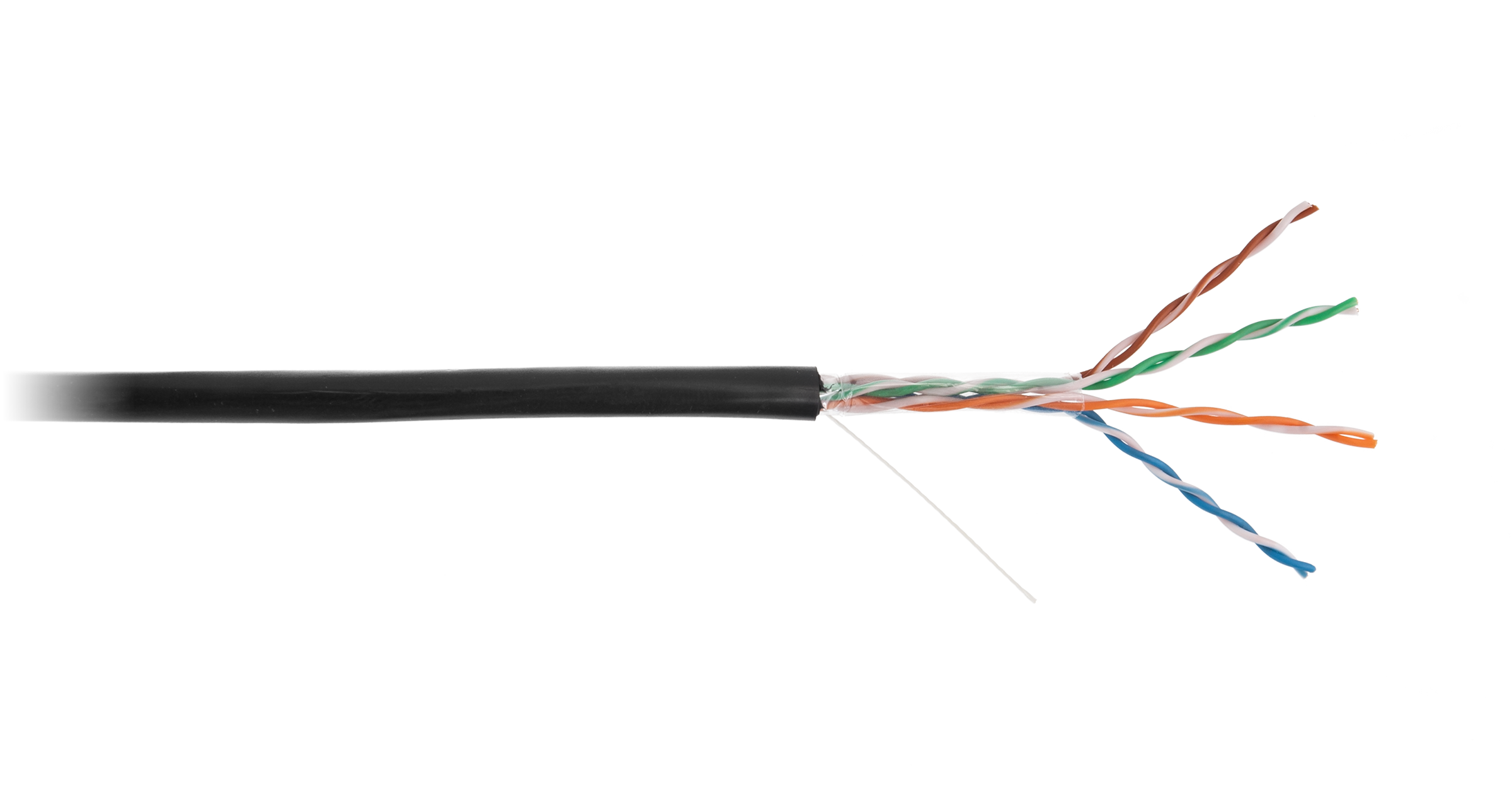 Витая пара UTP кат.5e, 4 пары, CCA, 305м., внешний, одножильный, черный, NETLAN (CCA-UU004-5E-PE-BK) - фото 1