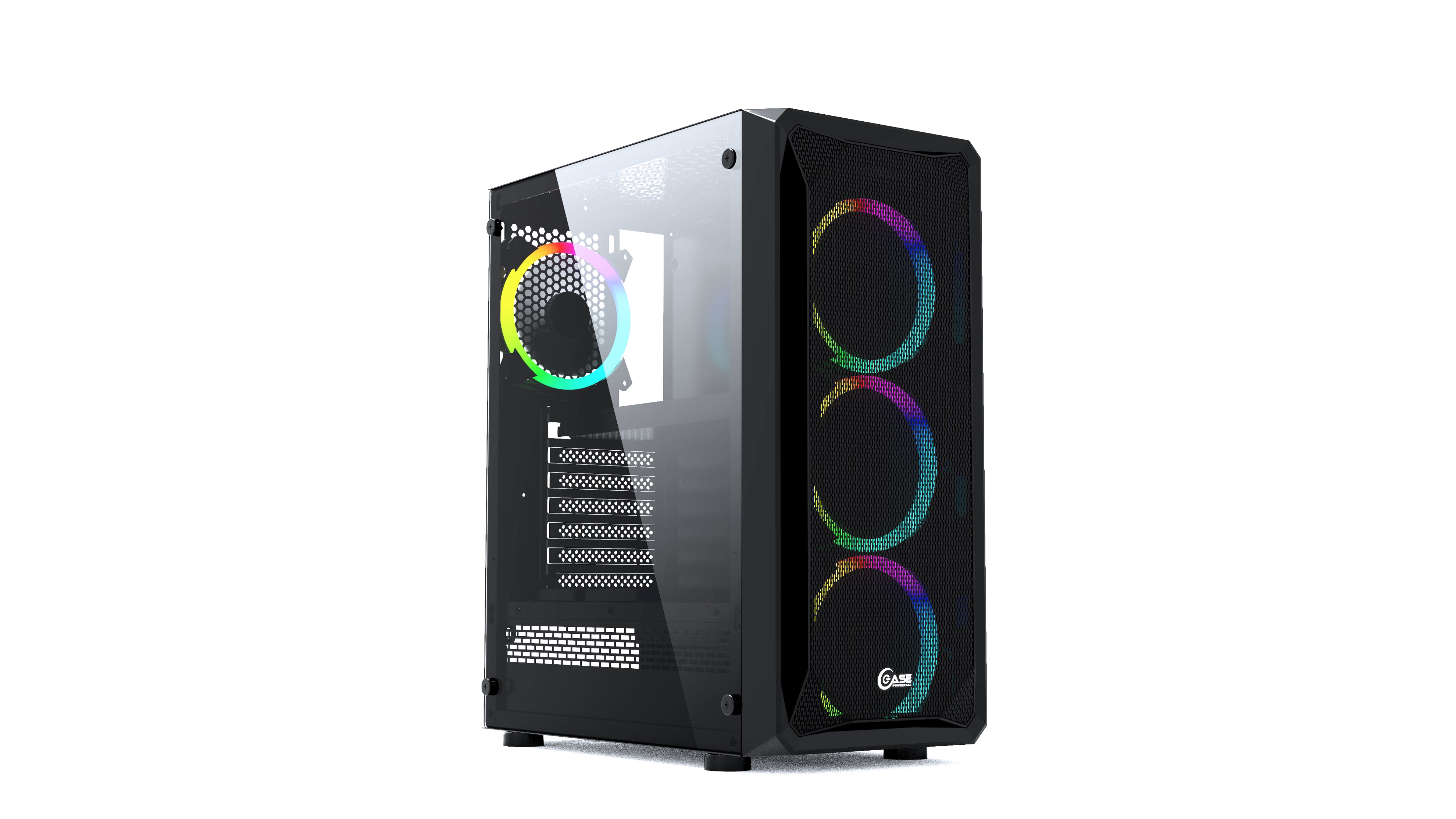 Корпус PowerCase Mistral Z4 Mesh LED, ATX, Midi-Tower, черный, без БП (CMIZB-L4)