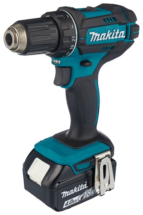 

Дрель-шуруповерт Makita DDF482RME, аккумуляторный, 54 Н·м, 1900 об/мин, 18V, 4 А·ч, Li-Ion, два акб, быстрозажимной патрон, кейс, 1.5кг, DDF482RME