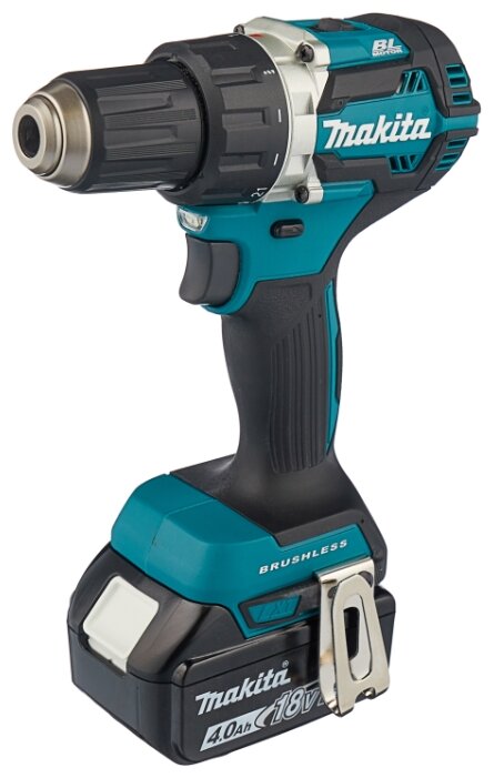 Дрель-шуруповерт Makita DDF484RME, аккумуляторный, 54 Н·м, 2000 об/мин, 18V, 4 А·ч, Li-Ion, два акб, быстрозажимной патрон, кейс, 1.8кг