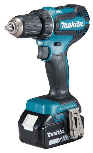 

Дрель-шуруповерт Makita DDF485RFE, аккумуляторный, 50 Н·м, 1900 об/мин, 18V, 3 А·ч, Li-Ion, два акб, быстрозажимной патрон, кейс, 1.1кг, DDF485RFE