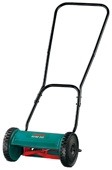 

Механическая газонокосилка BOSCH AHM 30, ширина скашивания 30см, высота скашивания 12мм-40мм, объем травосборника, 6.4кг (0600886001), AHM 30