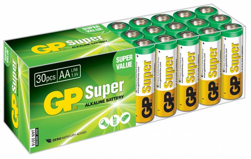 

Батарейка GP 15A-B30, AA (LR06/15А), 1.5V, 30 шт