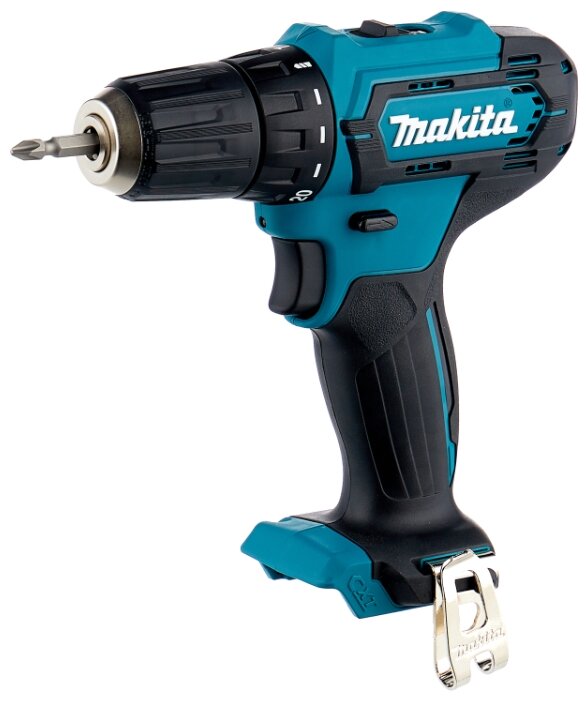 

Дрель-шуруповерт Makita DF333DZ, аккумуляторный, 30 нм, 1700 об/мин, 10.8V, Li-Ion, быстрозажимной патрон, 1.1 кг поставляется без аккумуляторов и зарядного устройства, DF333DZ