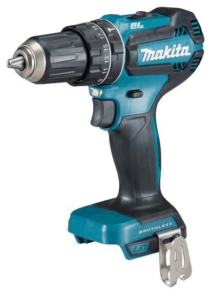 Дрель-шуруповерт Makita DHP485Z, аккумуляторный, 50 Н·м, 1900 об/мин, 18V, Li-Ion, быстрозажимной патрон, 1.7кг поставляется без аккумуляторов и зарядного устройства