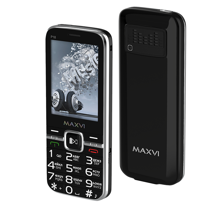 

Мобильный телефон MAXVI P18, 2.8" TFT, MediaTek MT6261, 32Mb RAM, 32Mb, 3-Sim, 3200 мА·ч, micro-USB, черный, P18