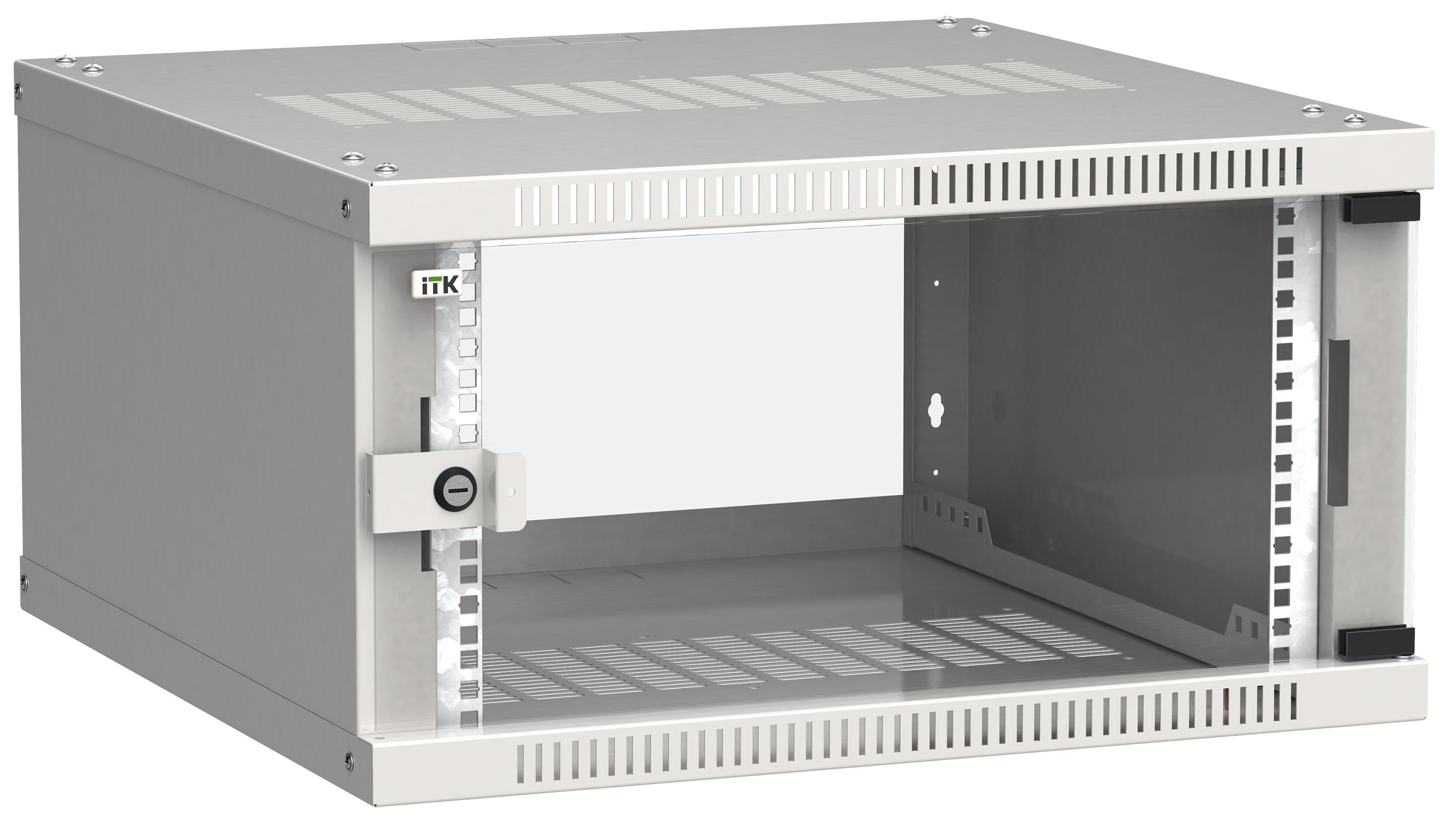 

Шкаф телекоммуникационный настенный 6U 600x600 мм, стекло, серый, разборный, ITK LINEA WE (LWE3-06U66-GF)