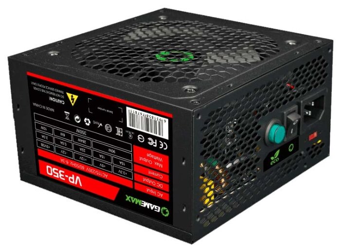 

Блок питания 350W ATX GameMax VP-350, 120 мм, 80 PLUS, VP-350