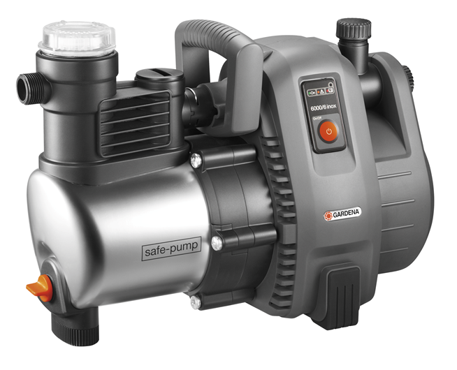 

Электрический водяной насос GARDENA 6000/6 inox, 1300Вт, поверхностный, колодезный, производительность 6 м³/час, глубина погружения 8м, 13.5кг (01736-20.000.00), 6000/6 inox