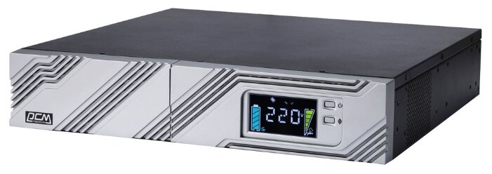 

ИБП Powercom Smart King RT SRT-3000A LCD, 3000 В·А, 2.7 кВт, IEC, розеток - 9, USB, черный/серебристый, Smart King RT SRT-3000A LCD