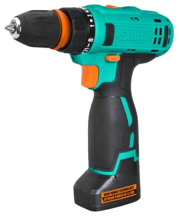 

Дрель-шуруповерт Sturm! CD3318LPT, аккумуляторный, 31 Н·м, 1500 об/мин, 18V, 2 А·ч, Li-Ion, два акб, быстрозажимной патрон, кейс, 1.14кг, CD3318LPT