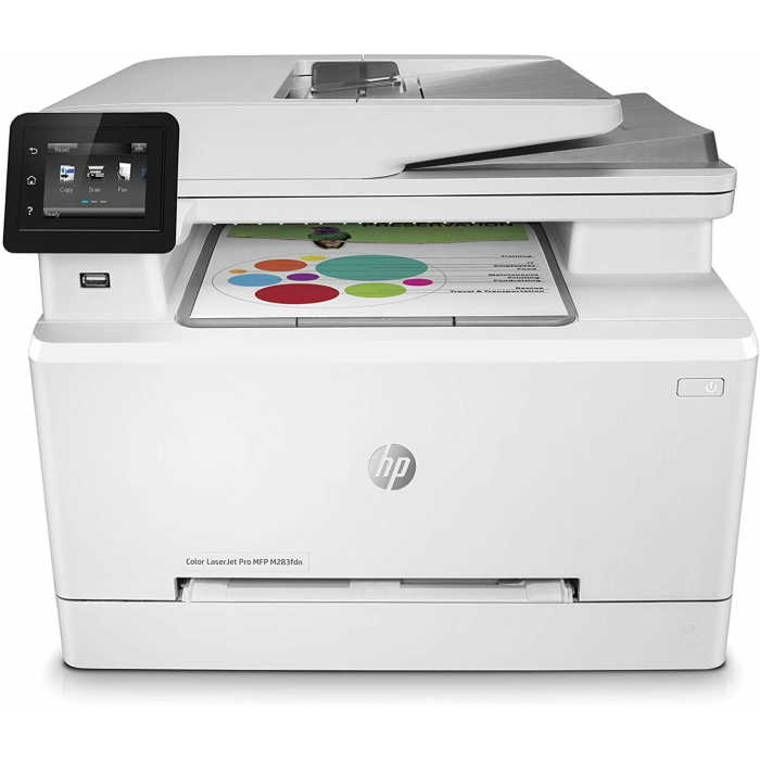 

МФУ лазерный HP Color LaserJet Pro M283fdn, A4, цветной, 22стр/мин (A4 ч/б), 22стр/мин (A4 цв.), 600x600dpi, дуплекс, АПД-50 листов, факс, сетевой, USB (7KW74A), M283fdn