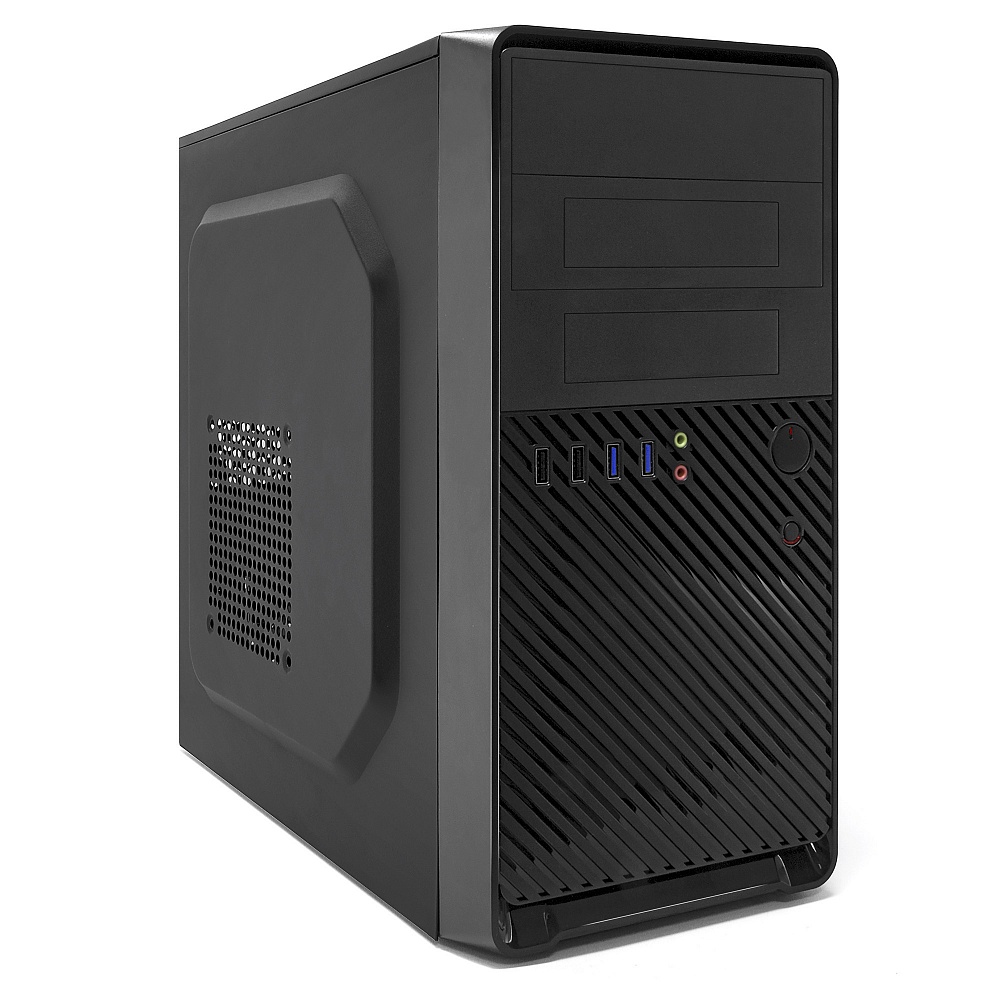 Корпус CROWN MICRO CMC-4103 450W Black, ATX, Mini-Tower, 2xUSB 3.0, черный, 450Вт (CM000003112)