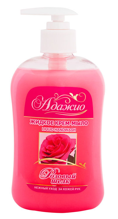 

Мыло АДАЖИО, жидкое, 0.5 л., розовый шелк (174190), 0