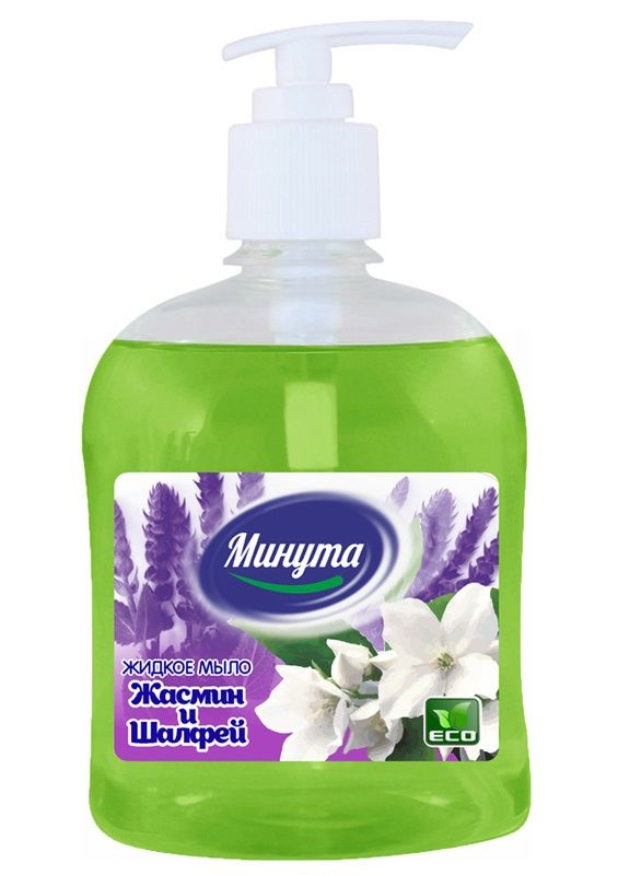 

Мыло МИНУТА, жидкое, 0.5 л., жасмин и шалфей (5-0122), 0