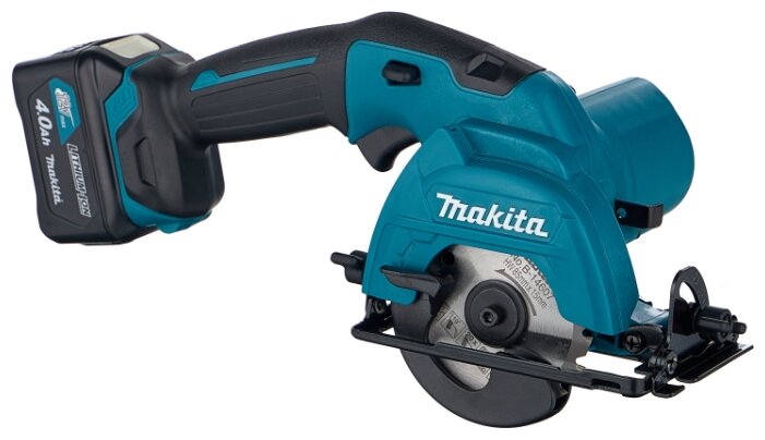 Дисковая пила Makita HS301DWME, 1500 об/мин, диаметр диска 8.5 см, аккумуляторная Li-Ion 10.8 В 2x4 А·ч