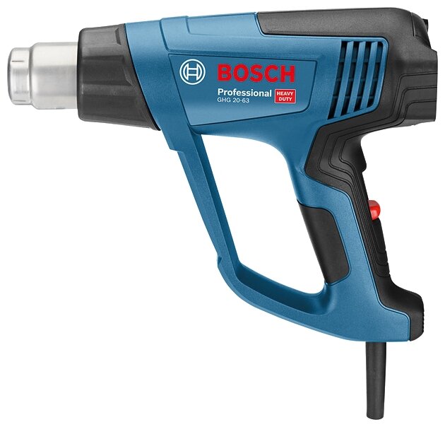 

Фен строительный BOSCH Professional GHG 20-63, сетевой, 2 кВт, от 50°C, до 630°C, до 500 л/м, кейс (06012A6201), GHG 20-63