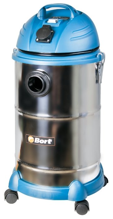 

Строительный пылесос Bort BSS-1530N-Pro, сетевой, 1400Вт, влажная, сухая уборка, объем пылесборника 30л, мешок, диаметр шланга 32мм, длина шланга 6м, встроенная розетка, 5.6кг (91271242), BSS-1530N-Pro