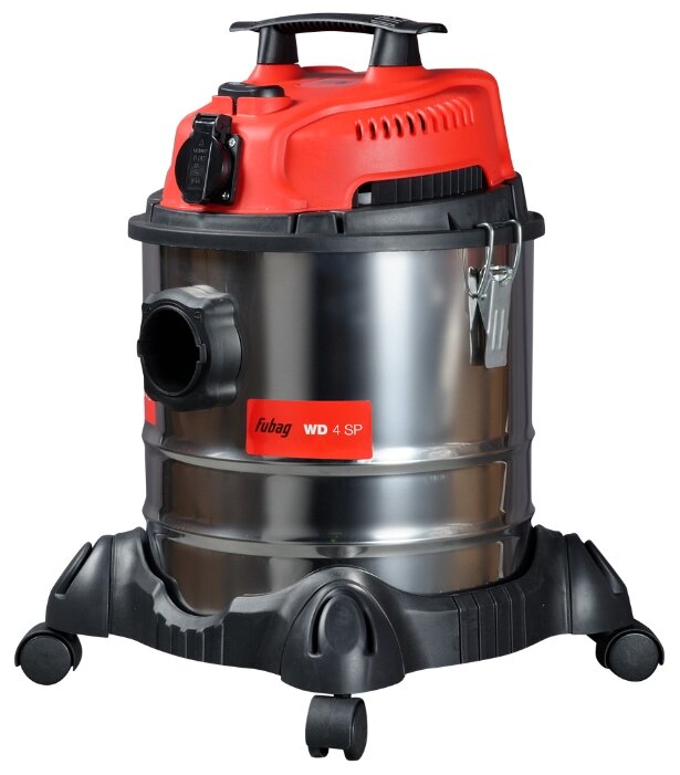 

Строительный пылесос Fubag WD 4SP 1400 Вт, сетевой, 1400Вт, влажная, сухая уборка, объем пылесборника 20л, контейнер, мешок, длина шланга 3м, встроенная розетка, 6кг (38991), WD 4SP 1400 Вт
