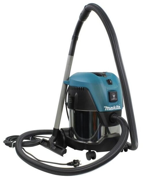 Строительный пылесос Makita VC2012L, сетевой, 1000Вт, влажная, сухая уборка, объем пылесборника 20л, мешок, диаметр шланга 32мм, длина шланга 3.5м, встроенная розетка, 8.5кг