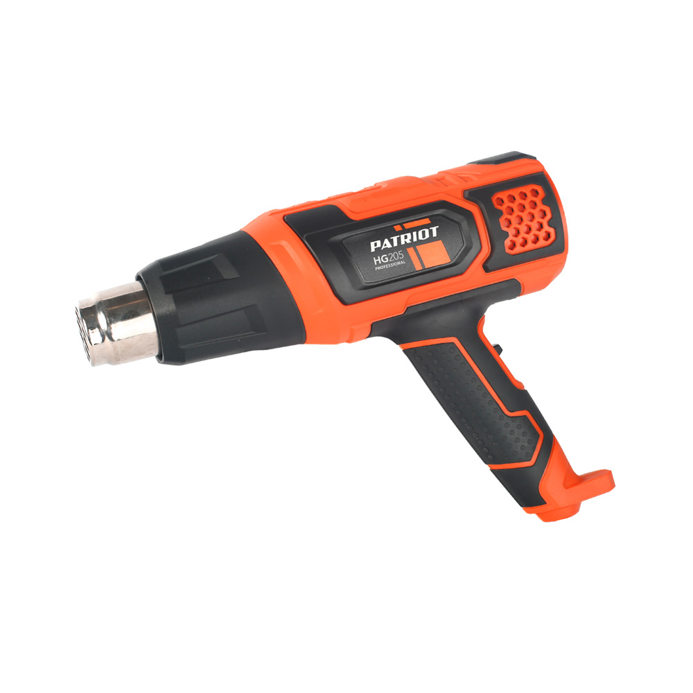 

Фен строительный PATRIOT HG 205, сетевой, 1.6 кВт, от 350°C, до 550°C, до 500 л/м (170301305), HG 205
