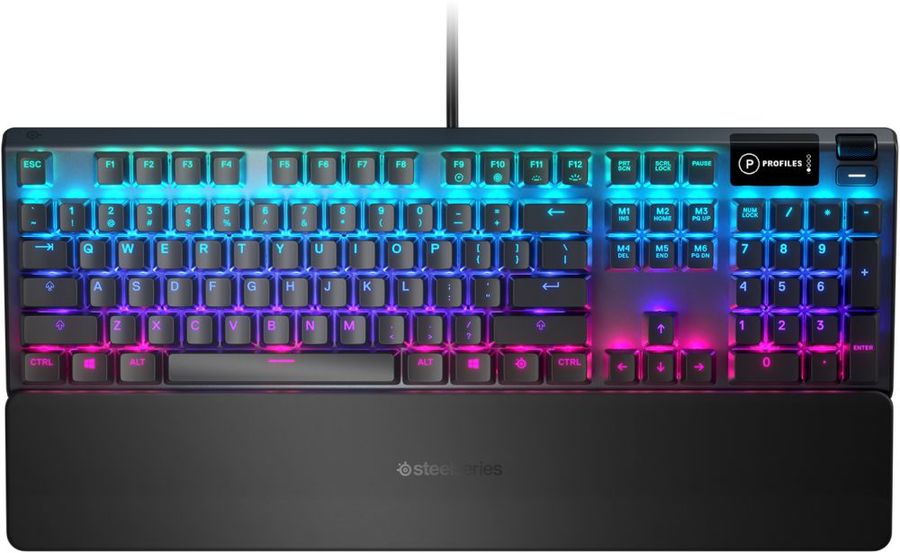 

Клавиатура проводная SteelSeries Apex 5 RU, гибридная, SteelSeries Hybrid Mechanical RGB Switch, подсветка, USB, черный, Apex 5 RU